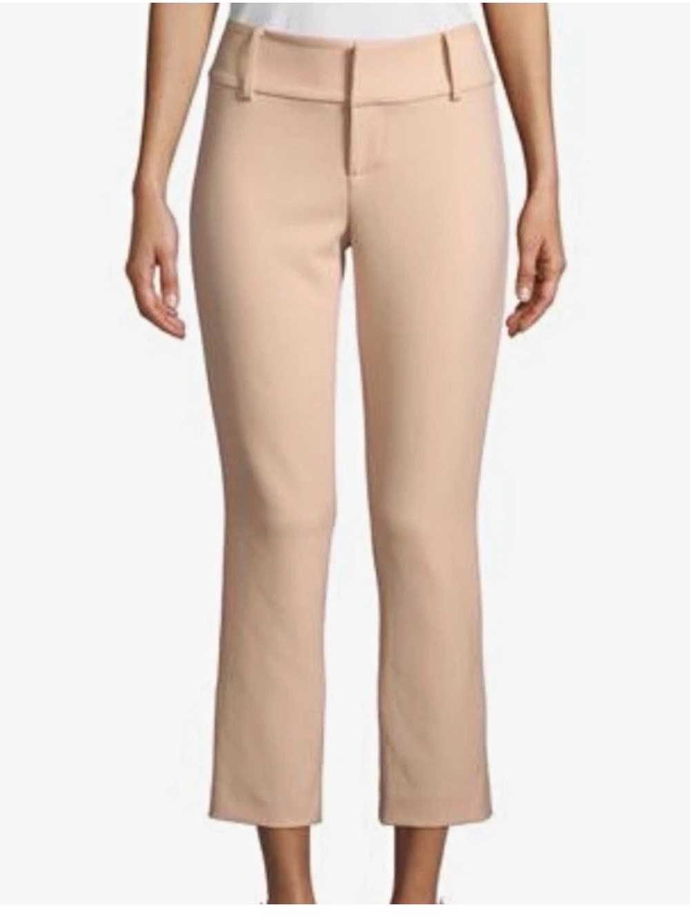 Alice + Olivia Blush Pink Straight-Leg cropped pant/Trousers Size 10 - MSRP $285